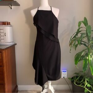 Betsey Johnson Black Midi length black asymmetrical dress